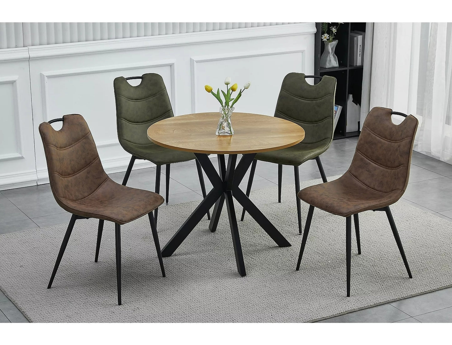 Kitchen Chair Yamoussoukro | size: Width: 46cm, Height: 91cm, Depth: 41cm | color: Brown | image: 3 | variant: 1003987