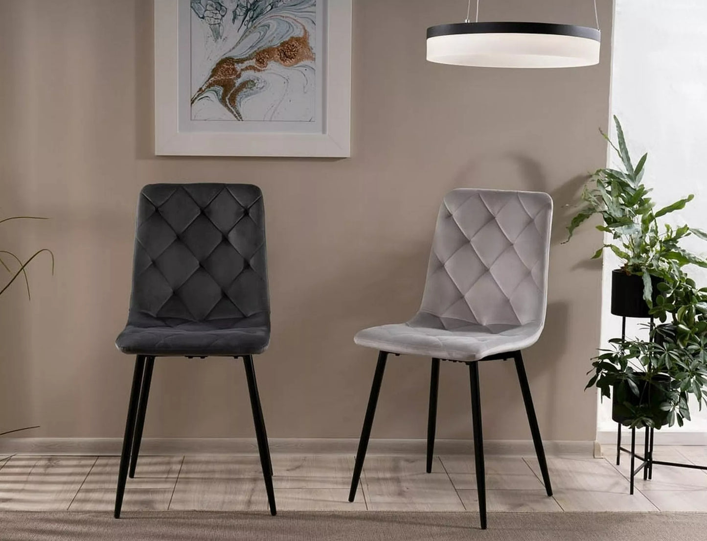 Kitchen Chair Zanzibar | size: Width: 45cm, Height: 91cm, Depth: 39cm | color: Gray | image: 1 | variant: 1003853