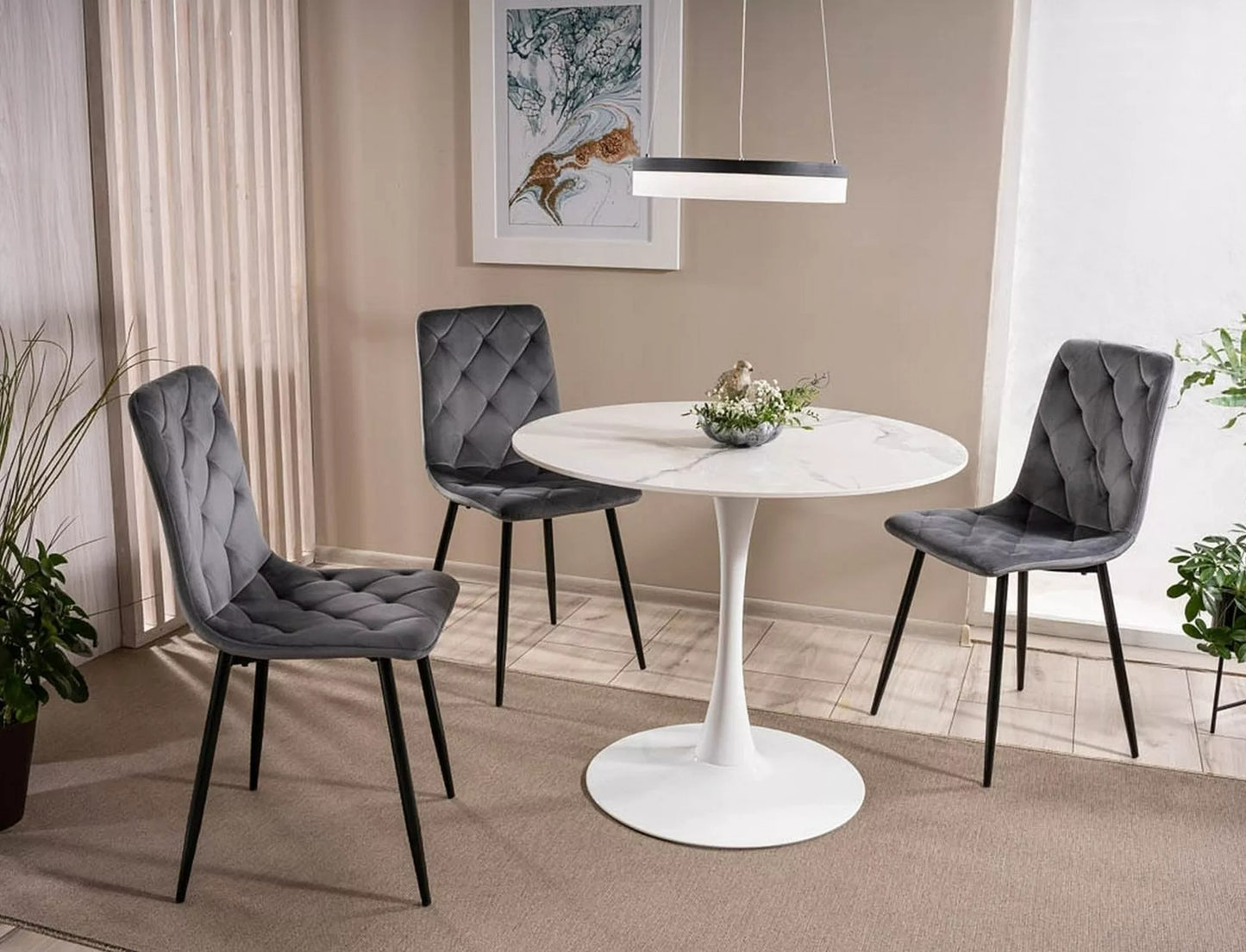 Kitchen Chair Zanzibar | size: Width: 45cm, Height: 91cm, Depth: 39cm | color: Gray | image: 1 | variant: 1003854