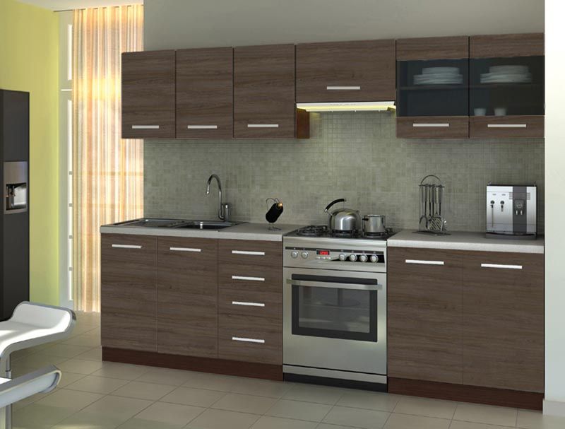 Kitchen Equipment Set Filey | size: Width: 260cm | color: Natural | image: 1 | variant: 1006622