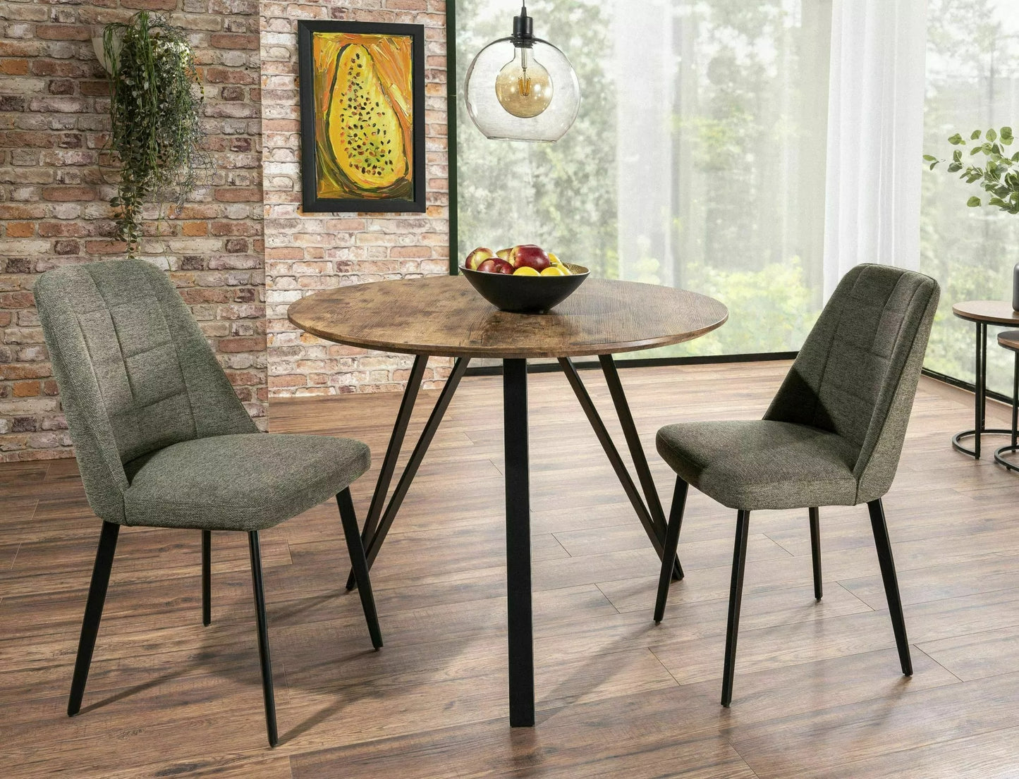 Kitchen Table Burton upon Trent | size: Length: 100cm, Width: 100cm, Height: 76cm, Diameter: 100cm | color: Brown | image: 2 | variant: 1004420