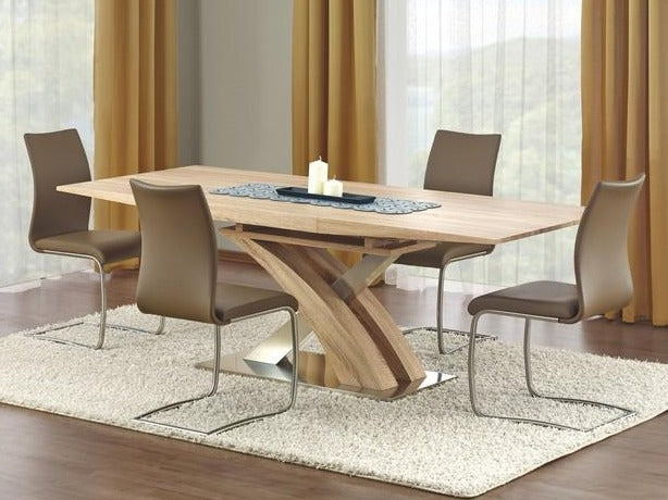 Kitchen Table Delhi | size: Length: 90cm, Width: 220cm, Height: 77cm | color: Oak | image: 3 | variant: 1003236