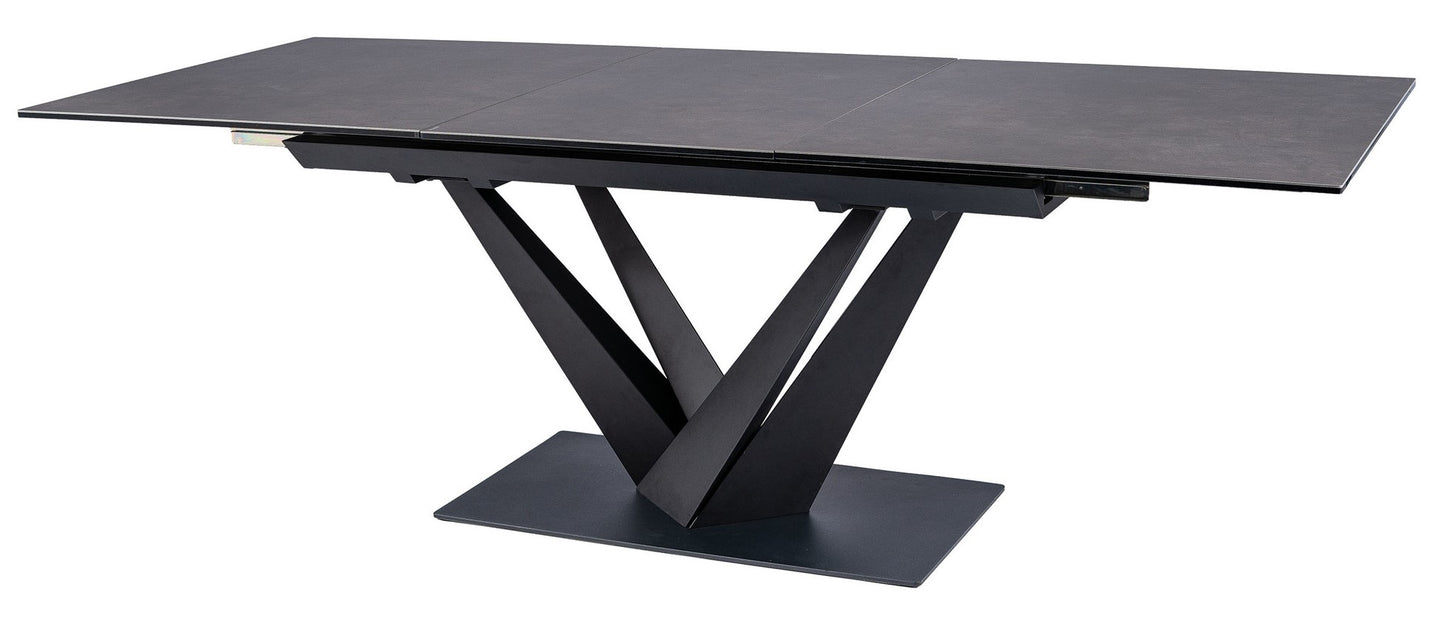 Kitchen Table East Ahmedabad | size: Length: 90cm, Width: 220cm, Height: 76cm | color: Black/Grey | image: 2 | variant: 1007904