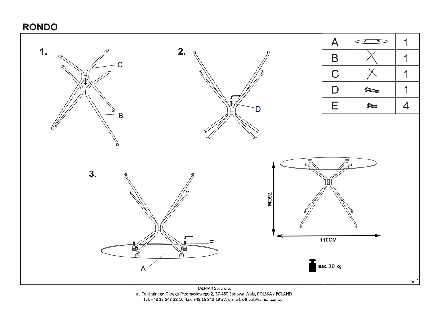 Kitchen Table East Chertsey | size: Length: 110cm, Width: 110cm, Height: 74cm, Diameter: 110cm | color: Transparent/Gold | image: 10 | variant: 1006792
