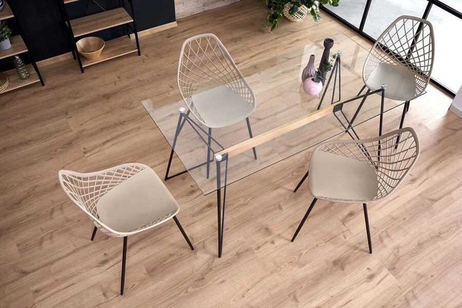 Kitchen Table East Mumbai | size: Length: 80cm, Width: 160cm, Height: 75cm | color: Transparent | image: 6 | variant: 1006791