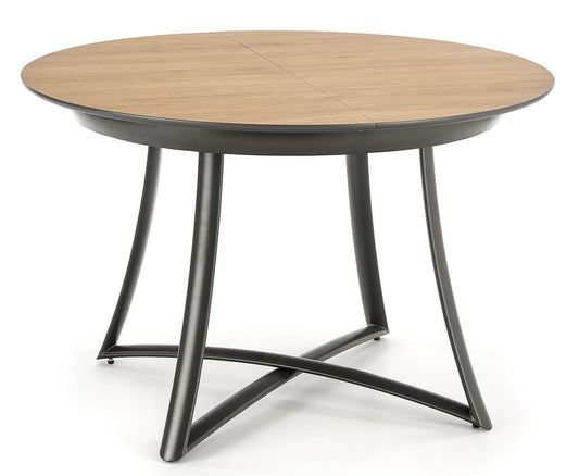 Kitchen Table East Nagoya | size: Length: 118cm, Width: 148cm, Height: 76cm, Diameter: 118cm | color: Oak/Grey | image: 1 | variant: 1006841