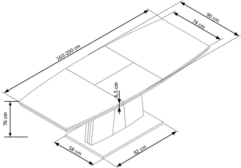 Kitchen Table East Nagpur | size: Length: 90cm, Width: 220cm, Height: 76cm | color: Oak | image: 9 | variant: 1006873