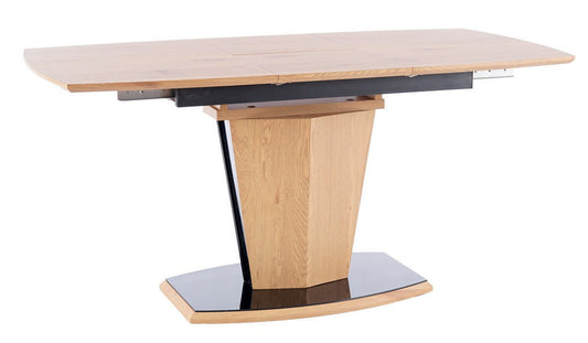 Kitchen Table East Petersburg | size: Length: 80cm, Width: 160cm, Height: 76cm | color: Black/Oak | image: 1 | variant: 1007792