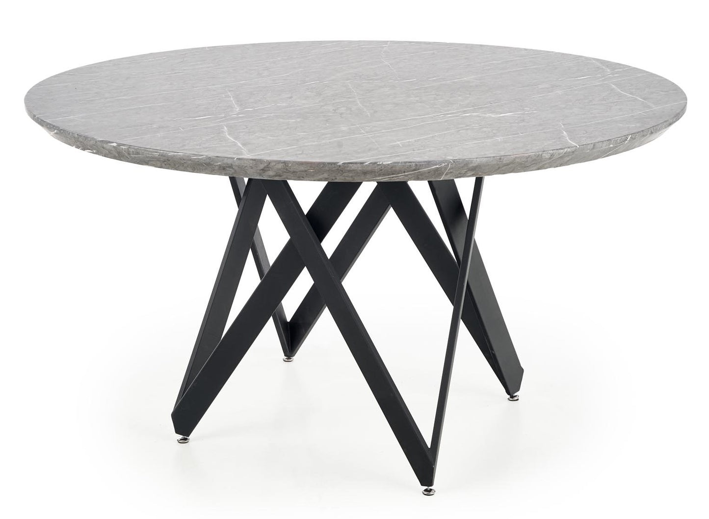 Kitchen Table East Riyadh | size: Length: 140cm, Width: 140cm, Height: 77cm, Diameter: 140cm | color: Marble/Black/Grey | image: 1 | variant: 1006851
