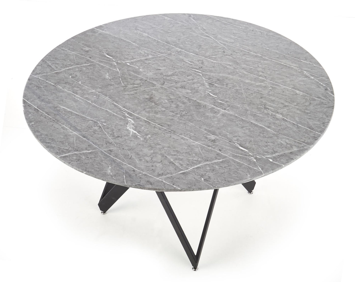 Kitchen Table East Riyadh | size: Length: 140cm, Width: 140cm, Height: 77cm, Diameter: 140cm | color: Marble/Black/Grey | image: 6 | variant: 1006851