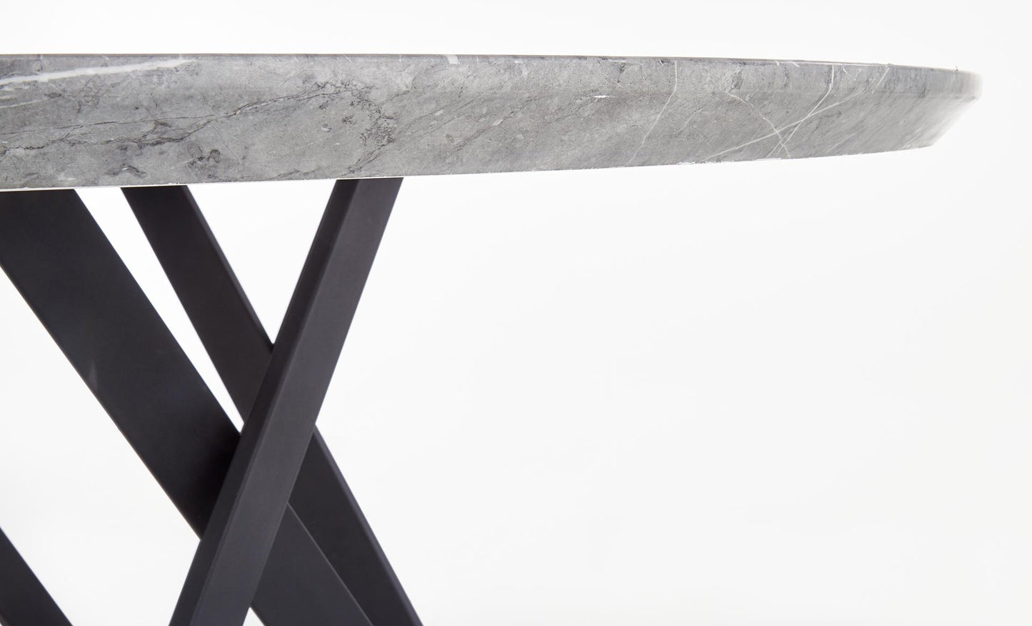 Kitchen Table East Riyadh | size: Length: 140cm, Width: 140cm, Height: 77cm, Diameter: 140cm | color: Marble/Black/Grey | image: 8 | variant: 1006851