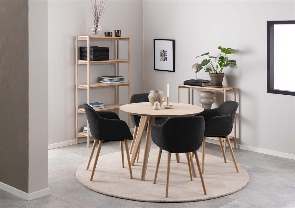 Kitchen Table East Siauliai | size: Length: 100cm, Width: 100cm, Height: 75cm, Diameter: 100cm | color: Oak | image: 5 | variant: 1005994