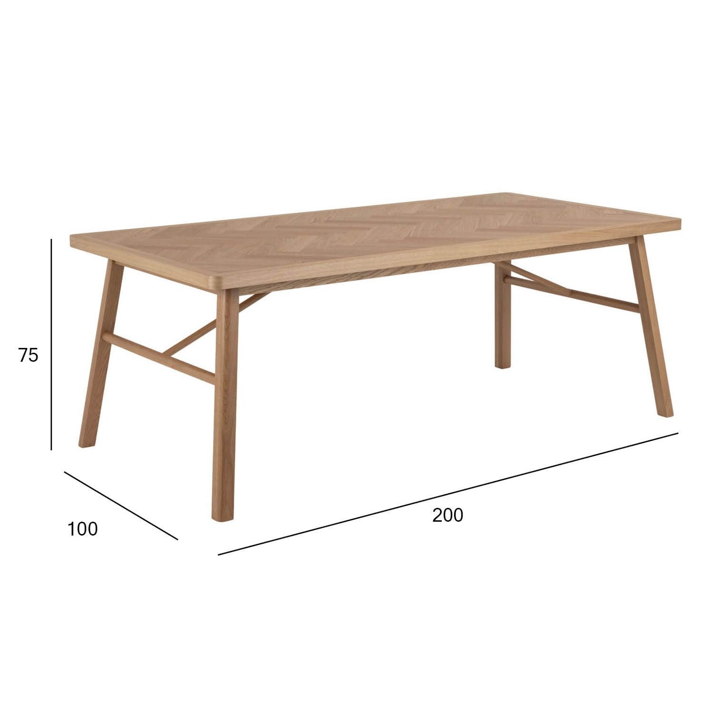Kitchen Table East Siracusa | size: Length: 100cm, Width: 200cm, Height: 75cm | color: Beige | image: 3 | variant: 1006512