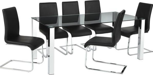 Kitchen Table East Troms | size: Length: 90cm, Width: 180cm, Height: 75cm | color: Chrome | image: 2 | variant: 1005781