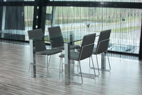 Kitchen Table East Troms | size: Length: 90cm, Width: 180cm, Height: 75cm | color: Chrome | image: 3 | variant: 1005781