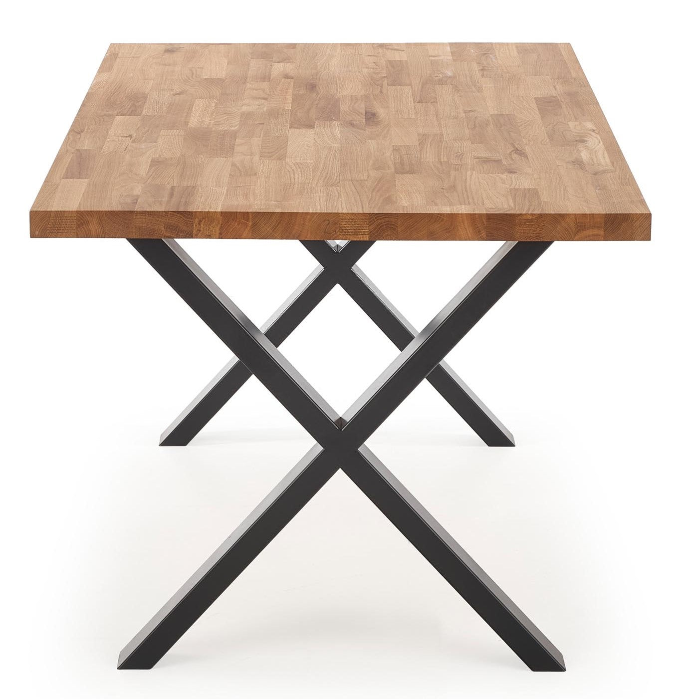 Kitchen Table East Washington | size: Length: 90cm, Width: 160cm, Height: 76cm | color: Black/Oak | image: 2 | variant: 1006850