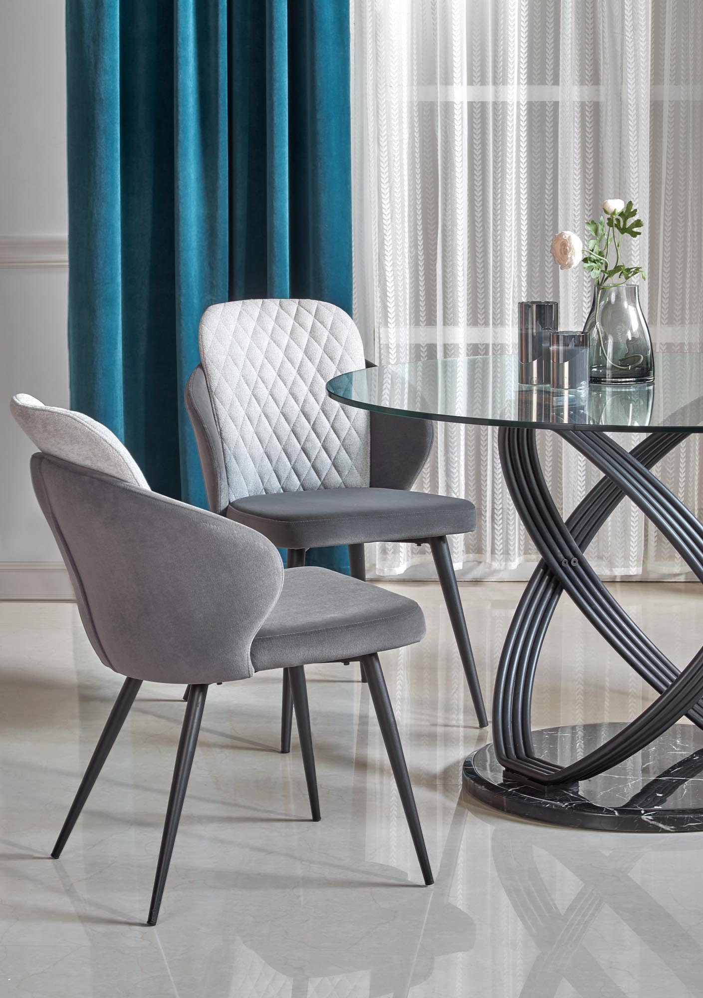 Kitchen Table East Wellington | size: Length: 120cm, Width: 120cm, Height: 77cm, Diameter: 120cm | color: Transparent | image: 3 | variant: 1006835