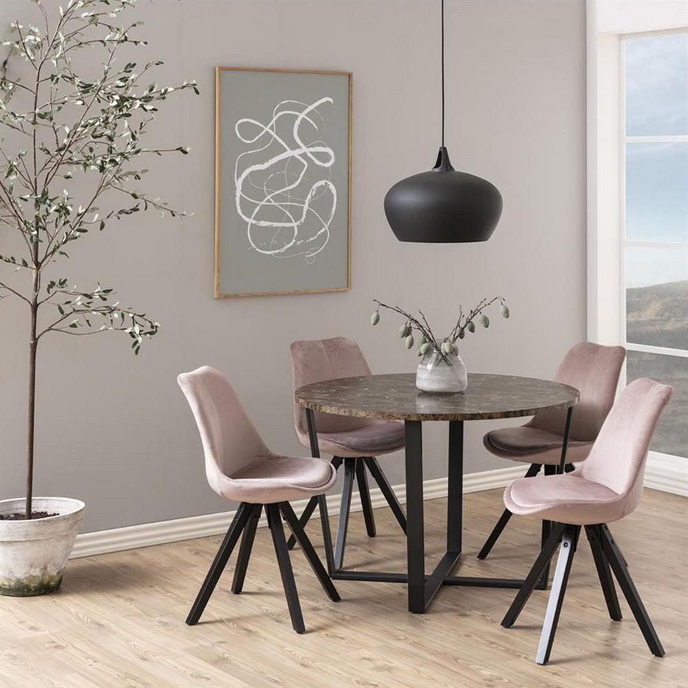 Kitchen Table Lucerne | size: Length: 110cm, Width: 110cm, Height: 75cm, Diameter: 110cm | color: Brown | image: 3 | variant: 1005990