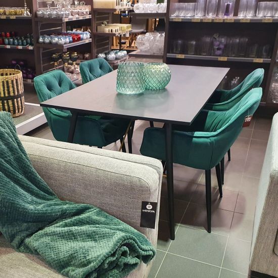 Kitchen Table Luxembourg | size: Length: 90cm, Width: 160cm, Height: 75cm | color: Black | image: 9 | variant: 1012011
