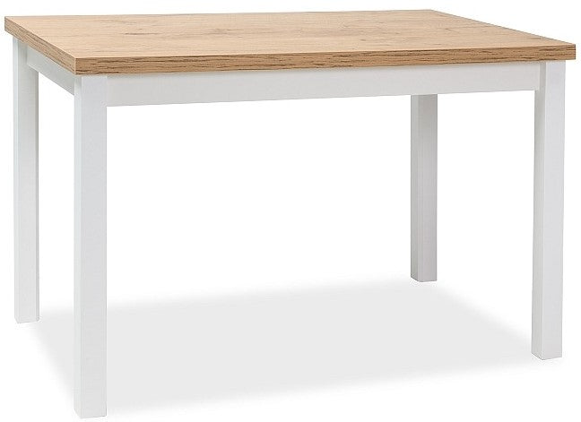 Kitchen Table Poole | size: Length: 68cm, Width: 120cm, Height: 75cm | color: White/Oak | image: 1 | variant: 1004300