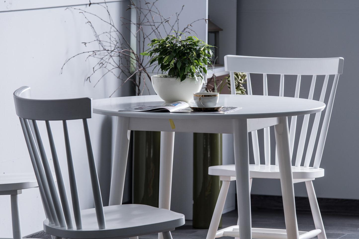 Kitchen Table Rochdale | size: Length: 90cm, Width: 90cm, Height: 75cm, Diameter: 90cm | color: White | image: 3 | variant: 1004313