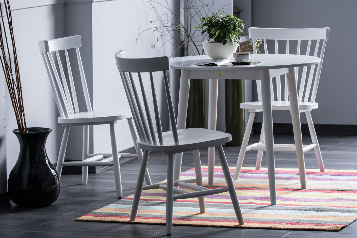 Kitchen Table Rochdale | size: Length: 90cm, Width: 90cm, Height: 75cm, Diameter: 90cm | color: White | image: 4 | variant: 1004313