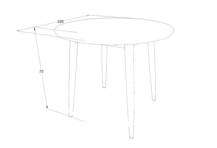 Kitchen Table Rochdale | size: Length: 90cm, Width: 90cm, Height: 75cm, Diameter: 90cm | color: White/Oak | image: 3 | variant: 1004314