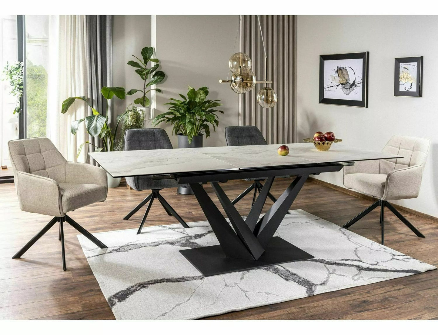Kitchen Table Sorento 2 | size: Length: 90cm, Width: 220cm, Height: 76cm | color: White | image: 6 | variant: 1017932