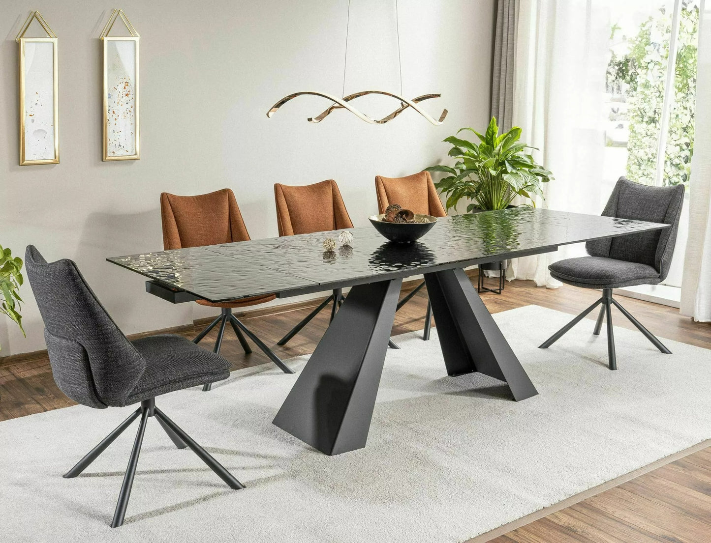 Kitchen Table St Helens | size: Length: 90cm, Width: 240cm, Height: 76cm | color: Black | image: 3 | variant: 1004348