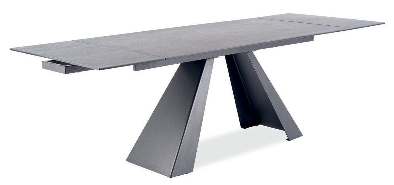 Kitchen Table St Helens | size: Length: 90cm, Width: 260cm, Height: 76cm | color: Black/Grey | image: 1 | variant: 1007819