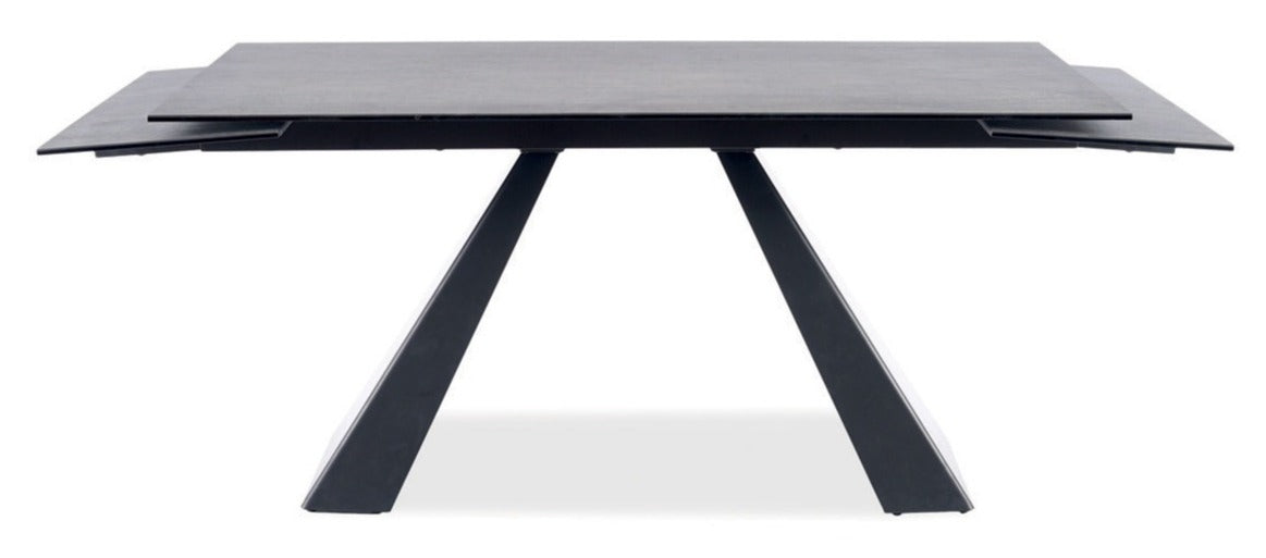 Kitchen Table St Helens | size: Length: 90cm, Width: 260cm, Height: 76cm | color: Black/Grey | image: 2 | variant: 1007819