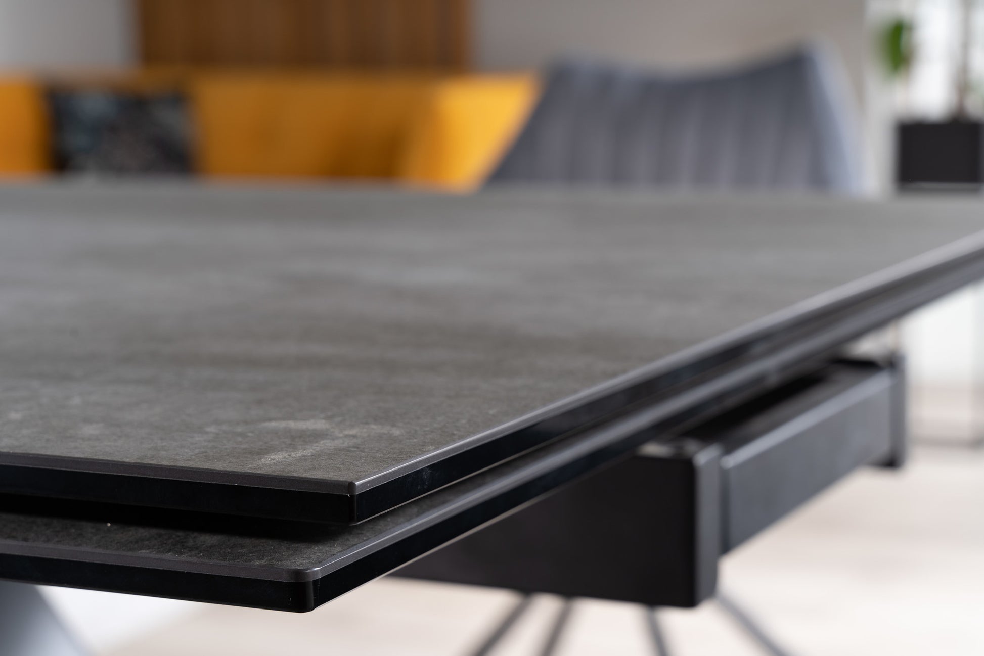 Kitchen Table St Helens | size: Length: 90cm, Width: 260cm, Height: 76cm | color: Black/Grey | image: 7 | variant: 1007819