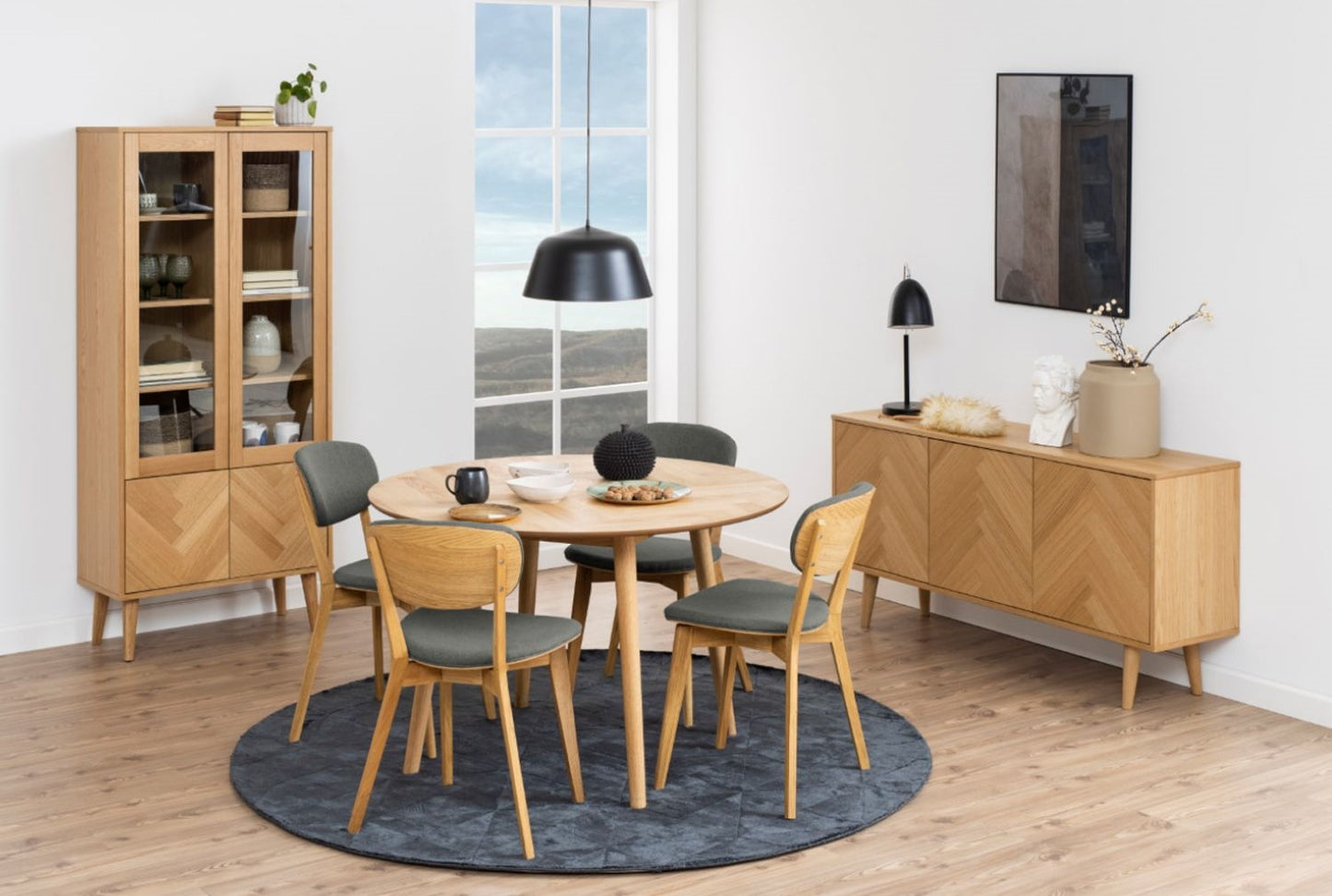 Kitchen Table Turin | size: Length: 120cm, Width: 120cm, Height: 75cm, Diameter: 120cm | color: Oak | image: 3 | variant: 1001538