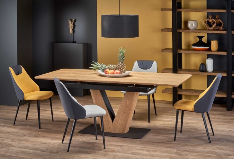 Kitchen Table Umberto 1 | size: Length: 90cm, Width: 200cm, Height: 77cm | color: Oak | image: 3 | variant: 1012812