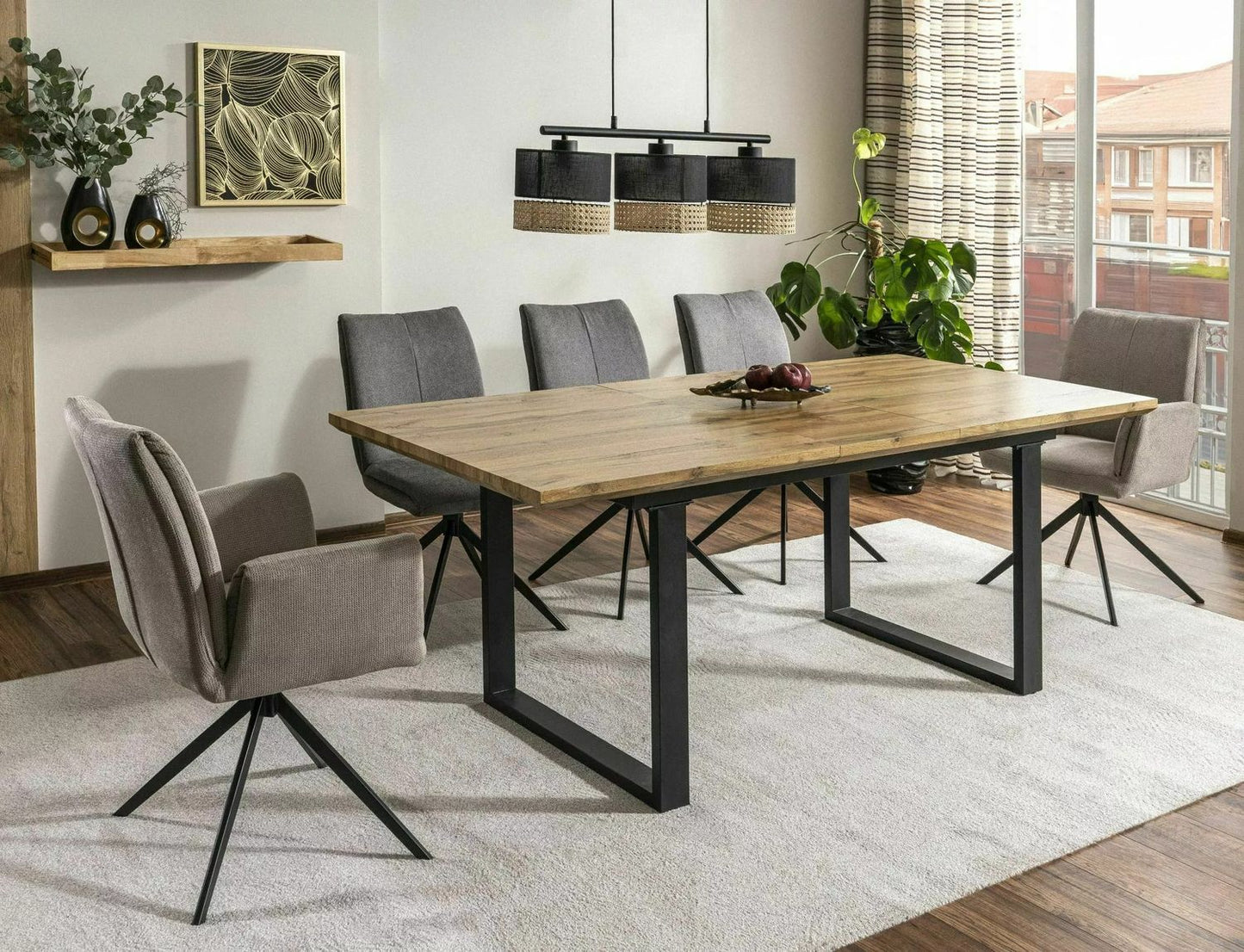 Kitchen Table Umberto II | size: Length: 90cm, Width: 240cm, Height: 76cm | color: Oak | image: 5 | variant: 1017937