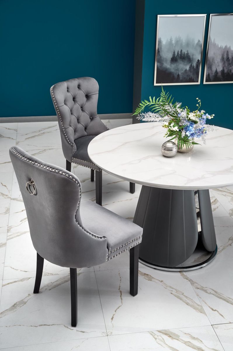 Kitchen Table West Ashford | size: Length: 120cm, Width: 120cm, Height: 77cm, Diameter: 120cm | color: White | image: 6 | variant: 1007300