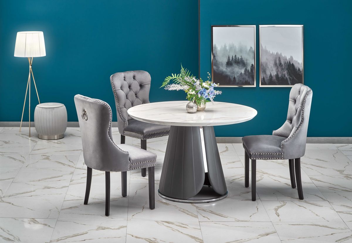 Kitchen Table West Ashford | size: Length: 120cm, Width: 120cm, Height: 77cm, Diameter: 120cm | color: White | image: 8 | variant: 1007300