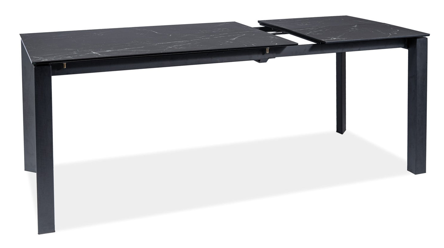 Kitchen Table West Avellino | size: Length: 80cm, Width: 180cm, Height: 76cm | color: White/Black | image: 5 | variant: 1007901