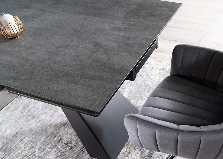 Kitchen Table West Benevento | size: Length: 80cm, Width: 180cm, Height: 76cm | color: Black | image: 3 | variant: 1007902