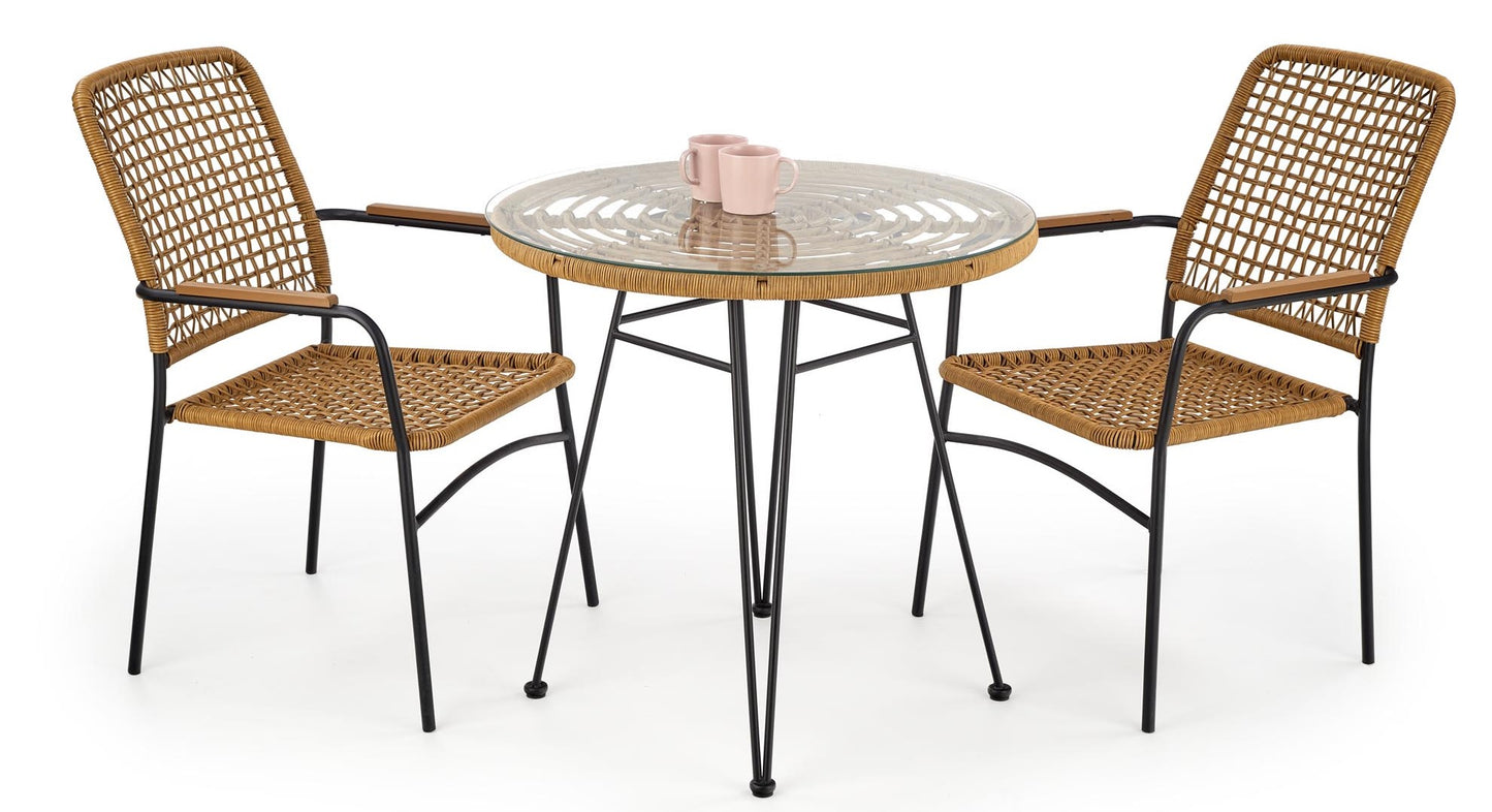 Kitchen Table West Boston | size: Length: 79cm, Width: 79cm, Height: 76cm, Diameter: 79cm | color: Transparent | image: 2 | variant: 1007128
