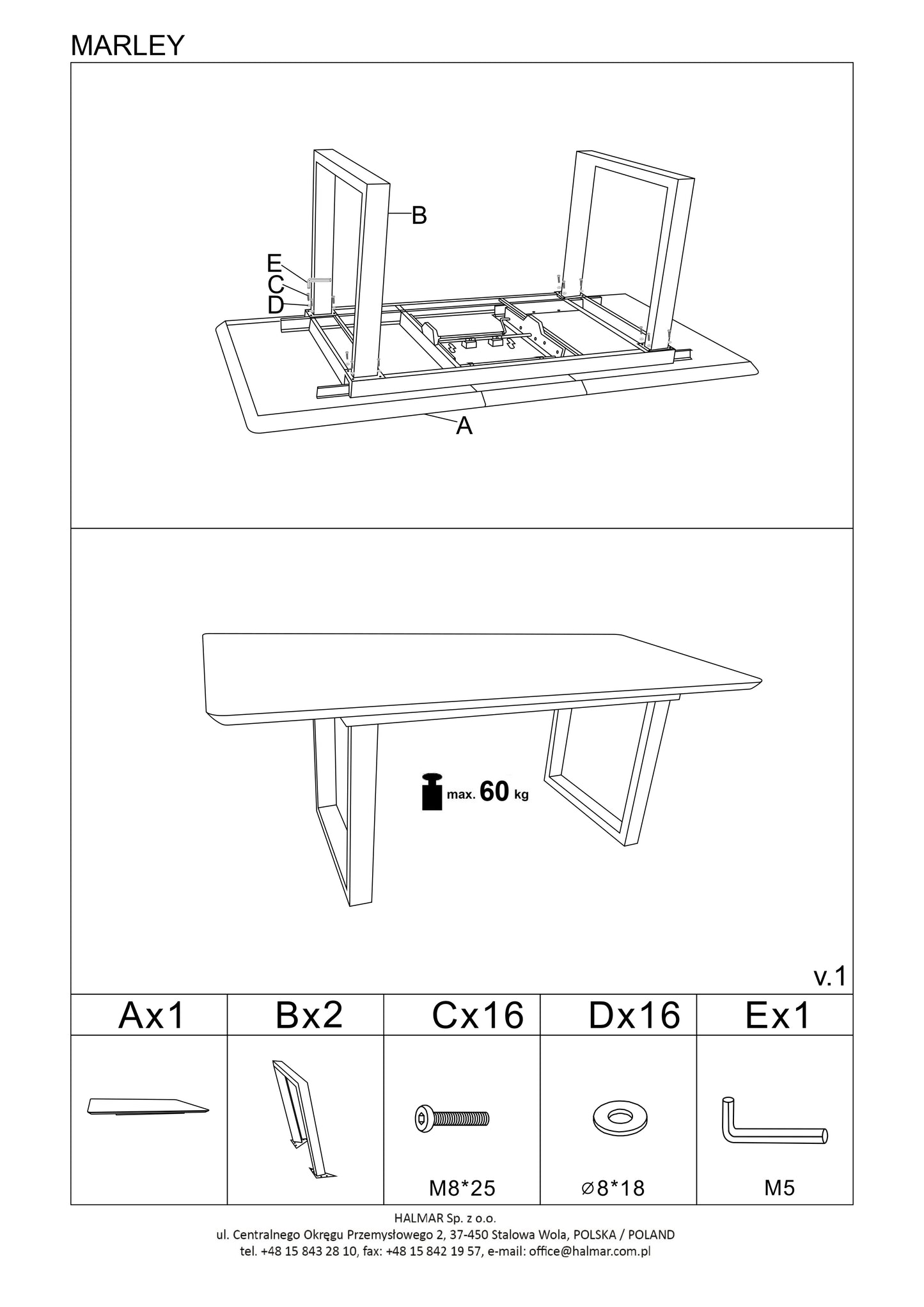 Kitchen Table West Bromley | size: Length: 90cm, Width: 200cm, Height: 76cm | color: Marble/Black/Grey | image: 10 | variant: 1007266