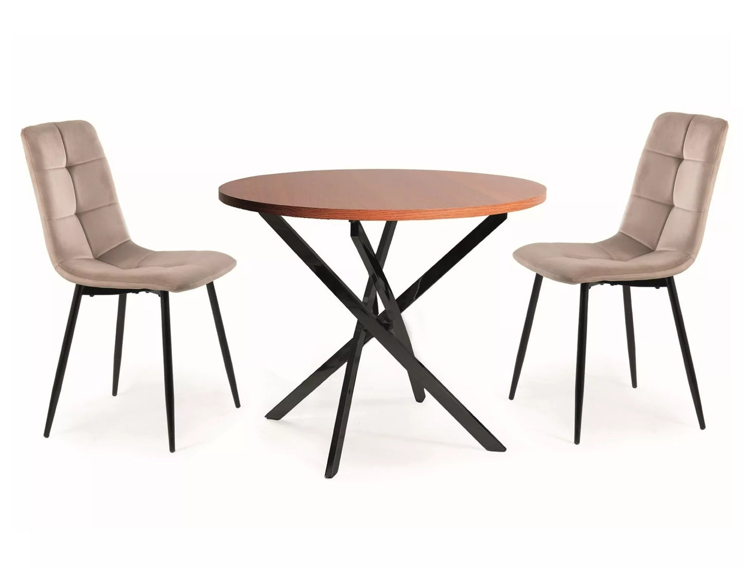 Kitchen Table West Gijon | size: Length: 90cm, Width: 90cm, Height: 75cm, Diameter: 90cm | color: Brown | image: 2 | variant: 1007950
