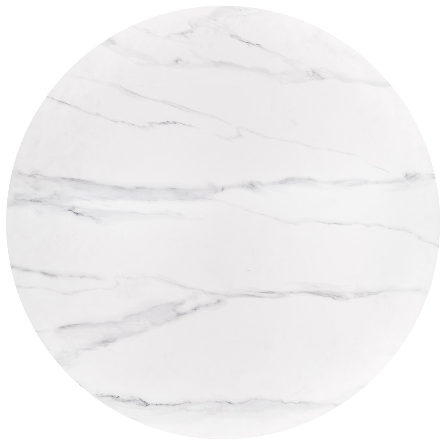 Kitchen Table West Knighton | size: Length: 120cm, Width: 120cm, Height: 76cm, Diameter: 120cm | color: White/Marble/Walnut | image: 6 | variant: 1007395