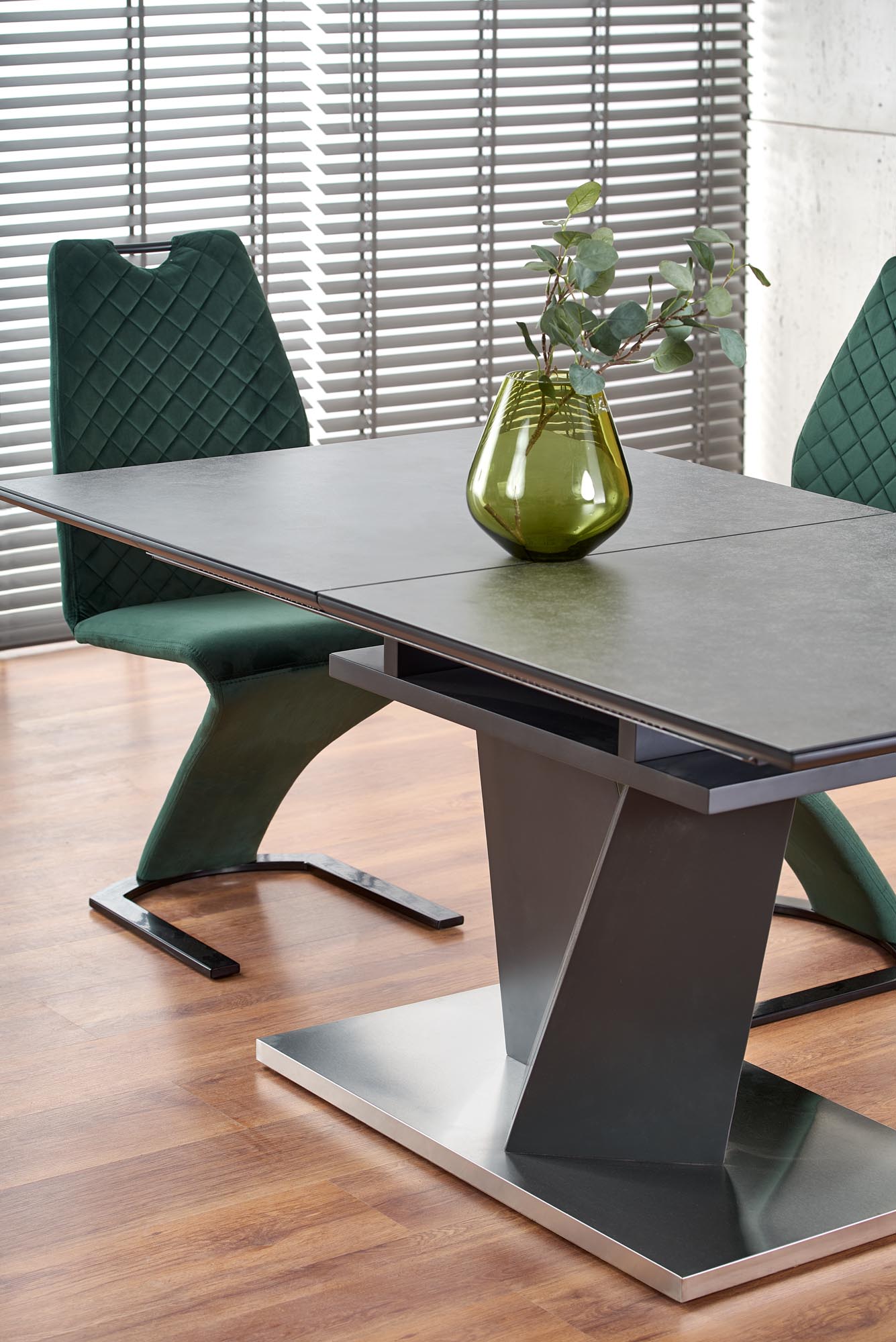 Kitchen Table West Olney | size: Length: 90cm, Width: 200cm, Height: 77cm | color: Gray | image: 5 | variant: 1007191