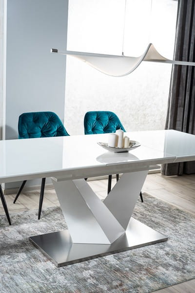Kitchen Table West Padua | size: Length: 90cm, Width: 220cm, Height: 75cm | color: White | image: 6 | variant: 1007769