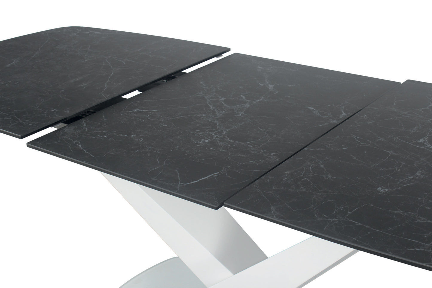 Kitchen Table West Santiago | size: Length: 90cm, Width: 220cm, Height: 76cm | color: White/Marble/Grey | image: 8 | variant: 1007687