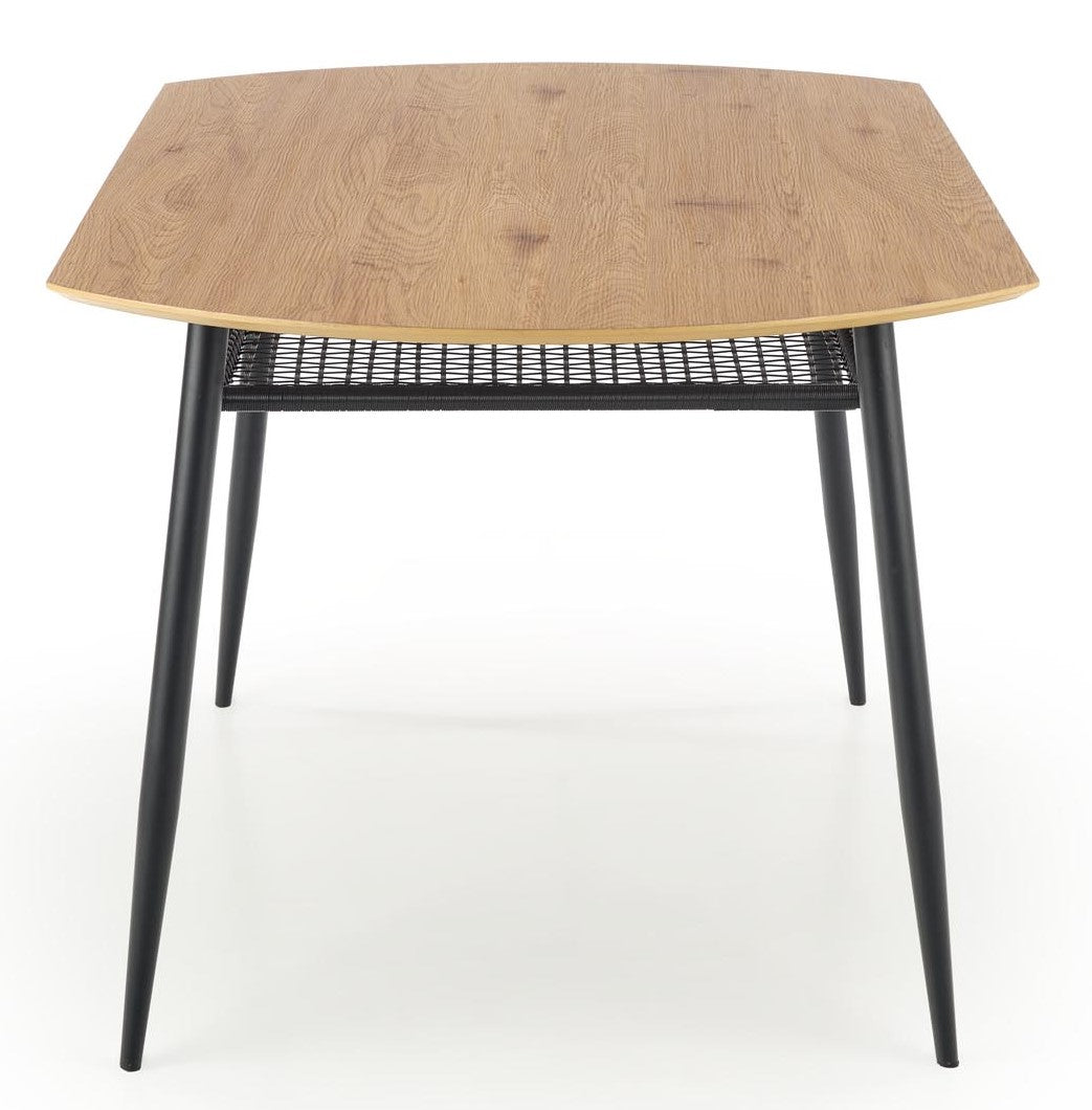 Kitchen Table West Scarborough | size: Length: 90cm, Width: 160cm, Height: 77cm | color: Black/Oak | image: 6 | variant: 1007115