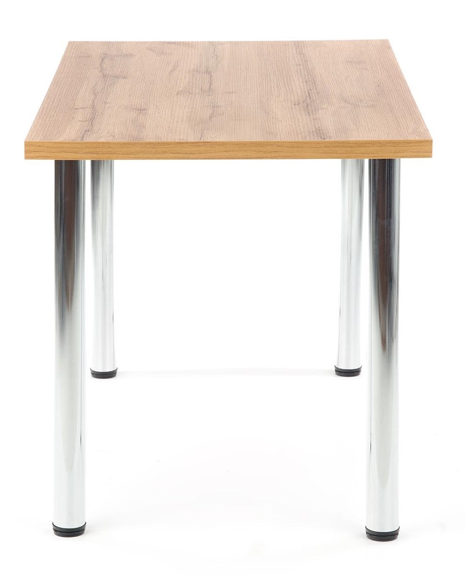 Kitchen Table West Skegness | size: Length: 68cm, Width: 120cm, Height: 75cm | color: Oak/Silver | image: 2 | variant: 1007120