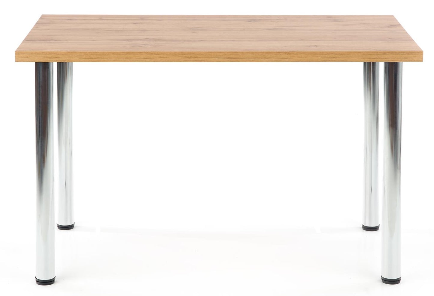 Kitchen Table West Skegness | size: Length: 68cm, Width: 120cm, Height: 75cm | color: Oak/Silver | image: 3 | variant: 1007120