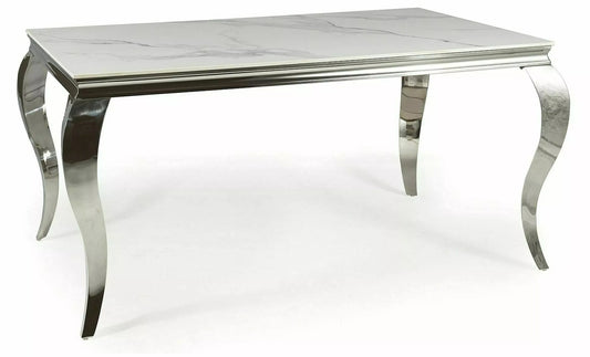 Kitchen Table West Teramo | size: Length: 90cm, Width: 180cm, Height: 75cm | color: White | image: 0 | variant: 1007977